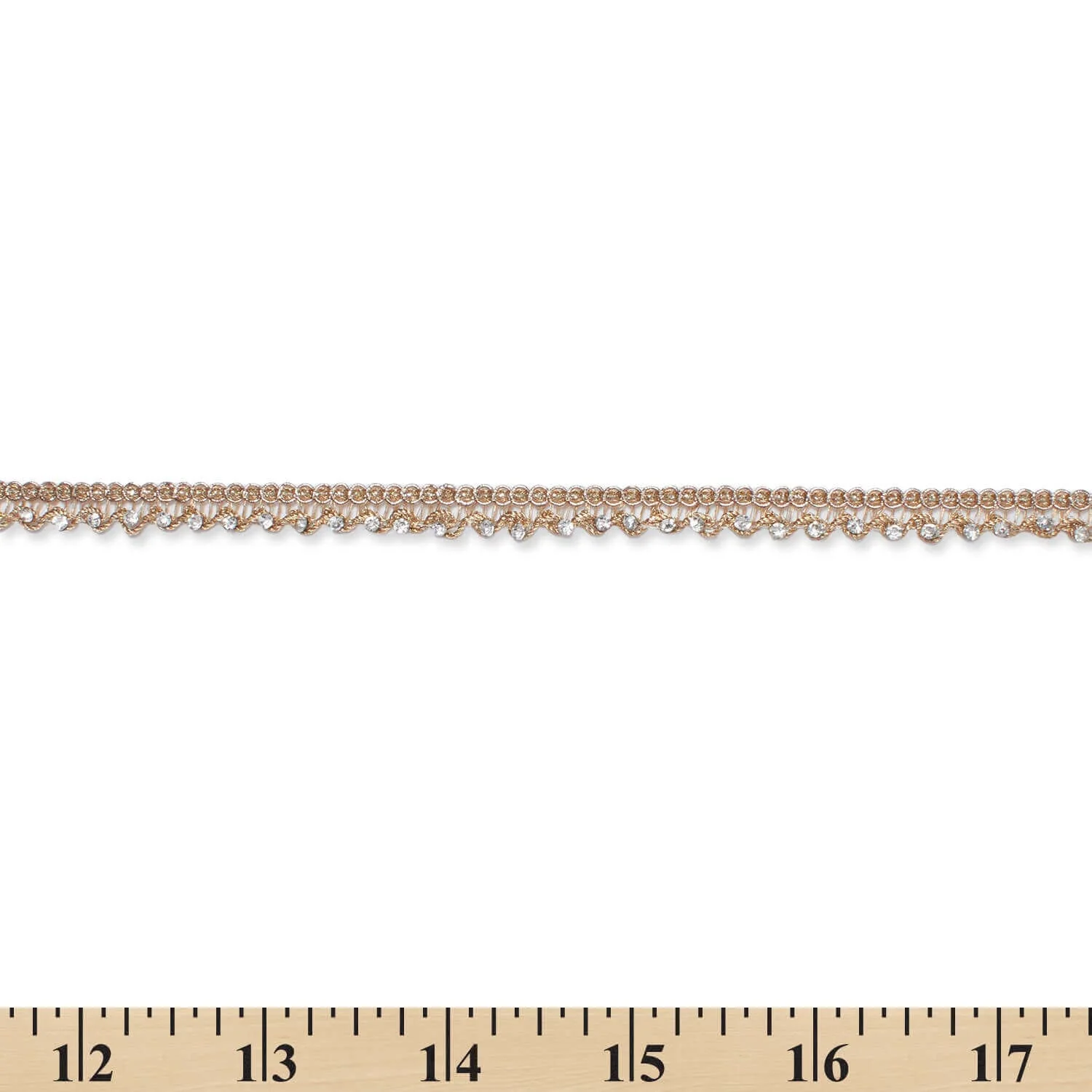 1/2 Inch Glitter Rhinestone Metallic Corded Lace Trim (9.8 Yards / 9 Meters) - Image 10