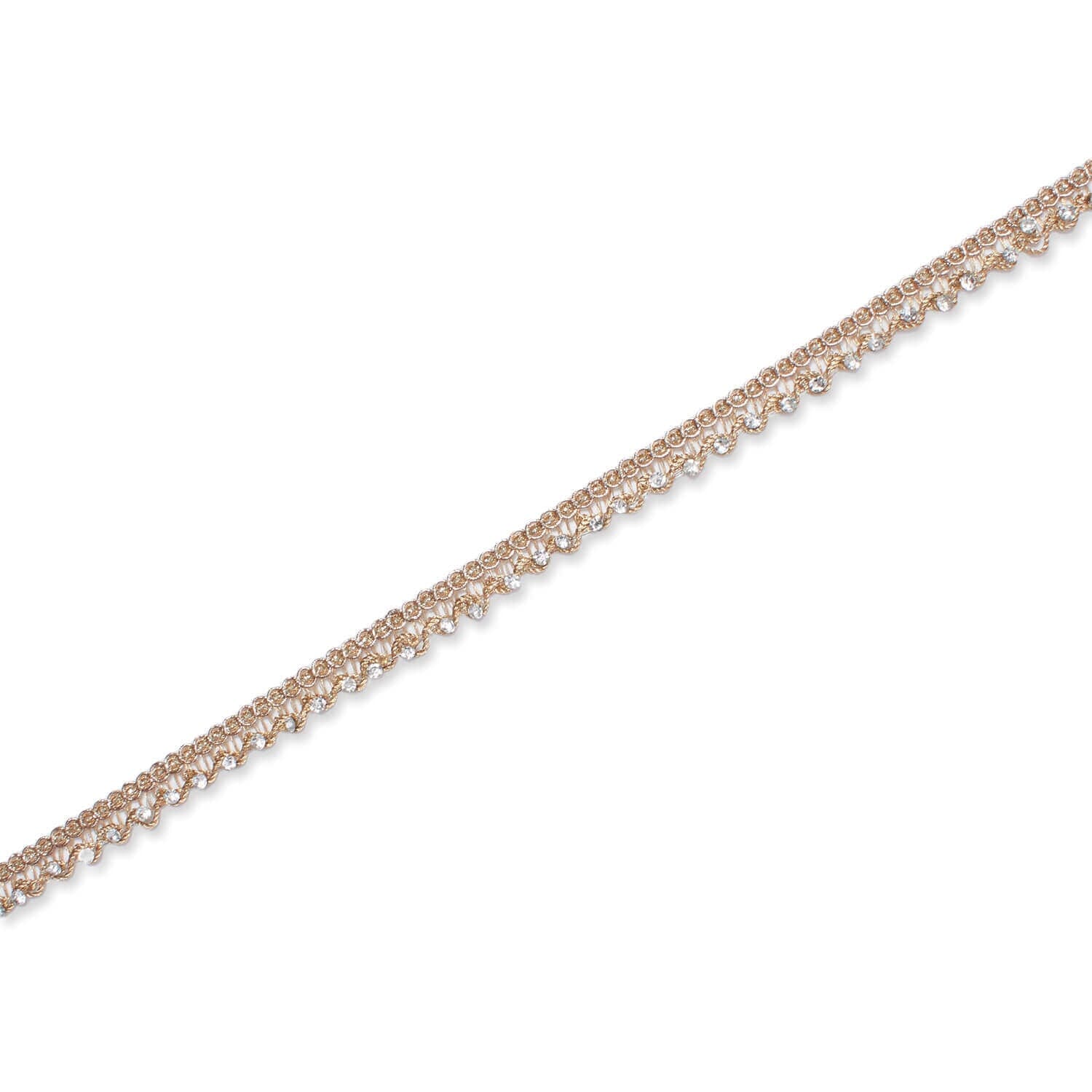 1/2 Inch Glitter Rhinestone Metallic Corded Lace Trim (9.8 Yards / 9 Meters) - Image 8