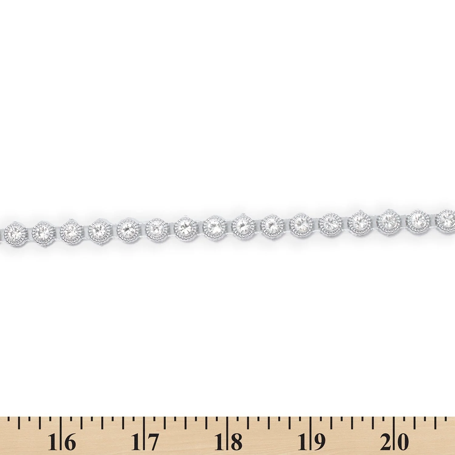 1/4 Inch Rounded Rhinestone Metallic Chain Trim (10 Yards) - Image 4