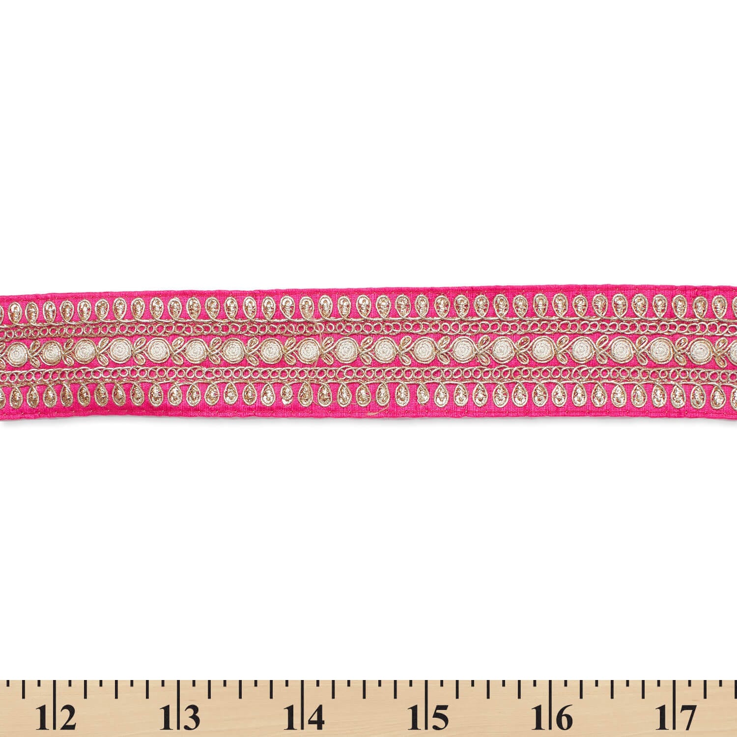 1.5 Inch Floral Petal Corded Two Tone Woven Trim - Image 25