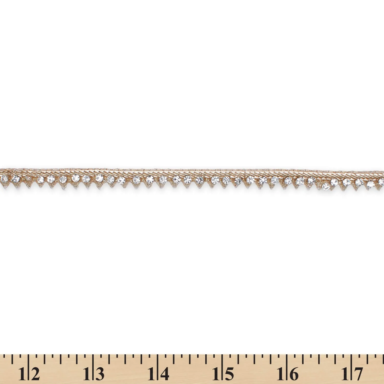 1 Centimeter Triangular Metallic Foil Glitter Diamond Rhinestone Trim - Image 7