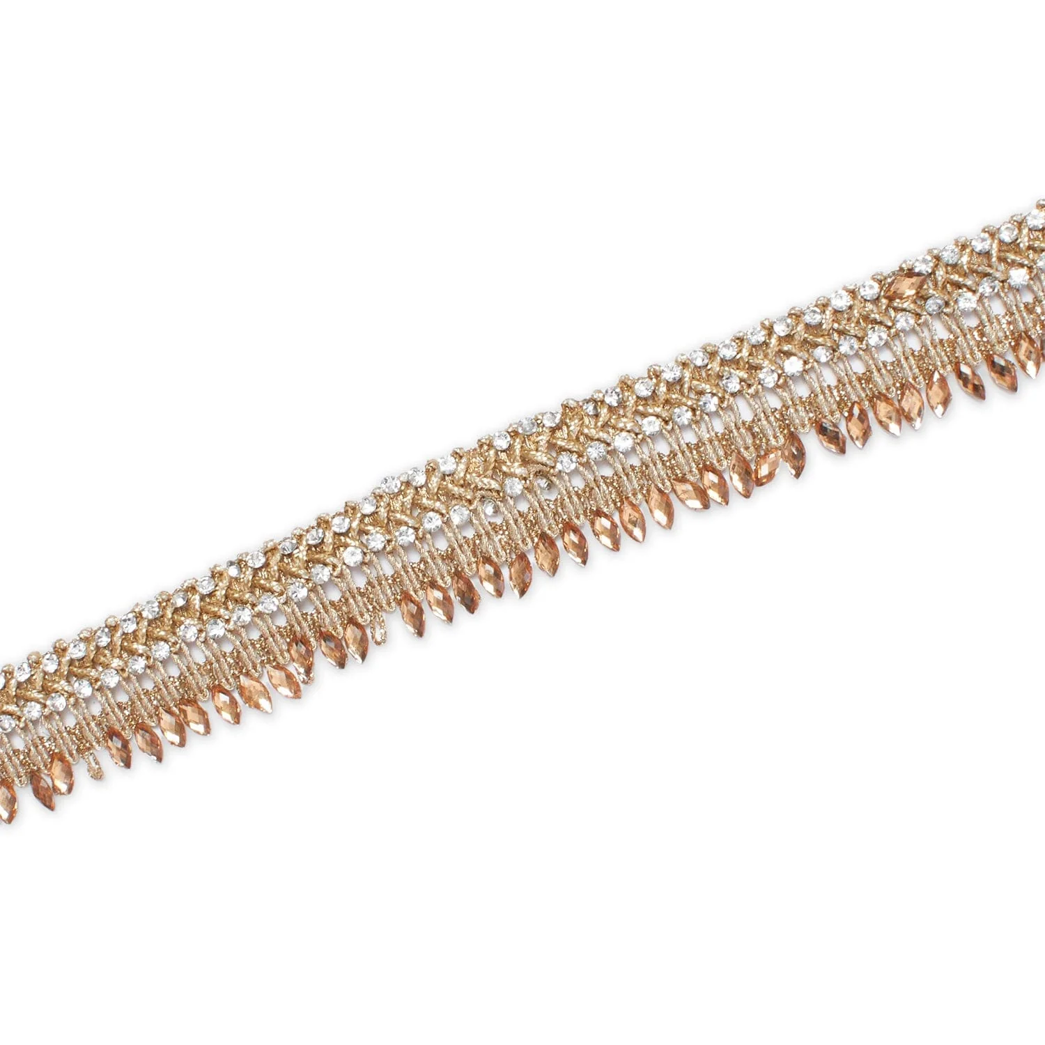 1 Inch Glitter Gem Gut Rhinestone Corded Trim (9.8 Yards / 9 Meters) - Image 14
