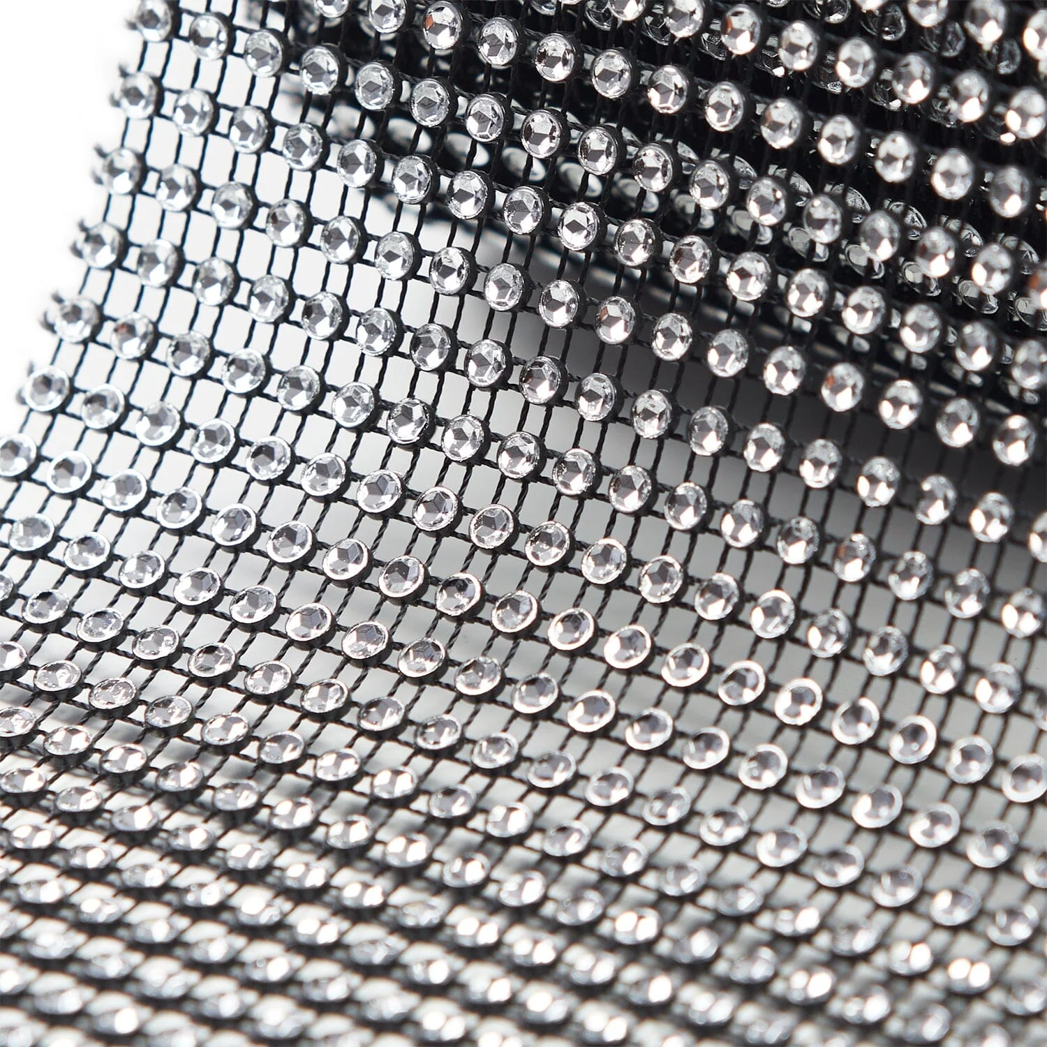 4.5 Inch Diamond Rhinestone On Mesh Trim (10 Yard Roll) - Image 23