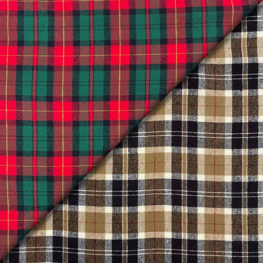 Benjamin Tartan Plaid Yarn Dyed Brushed Cotton Flannel