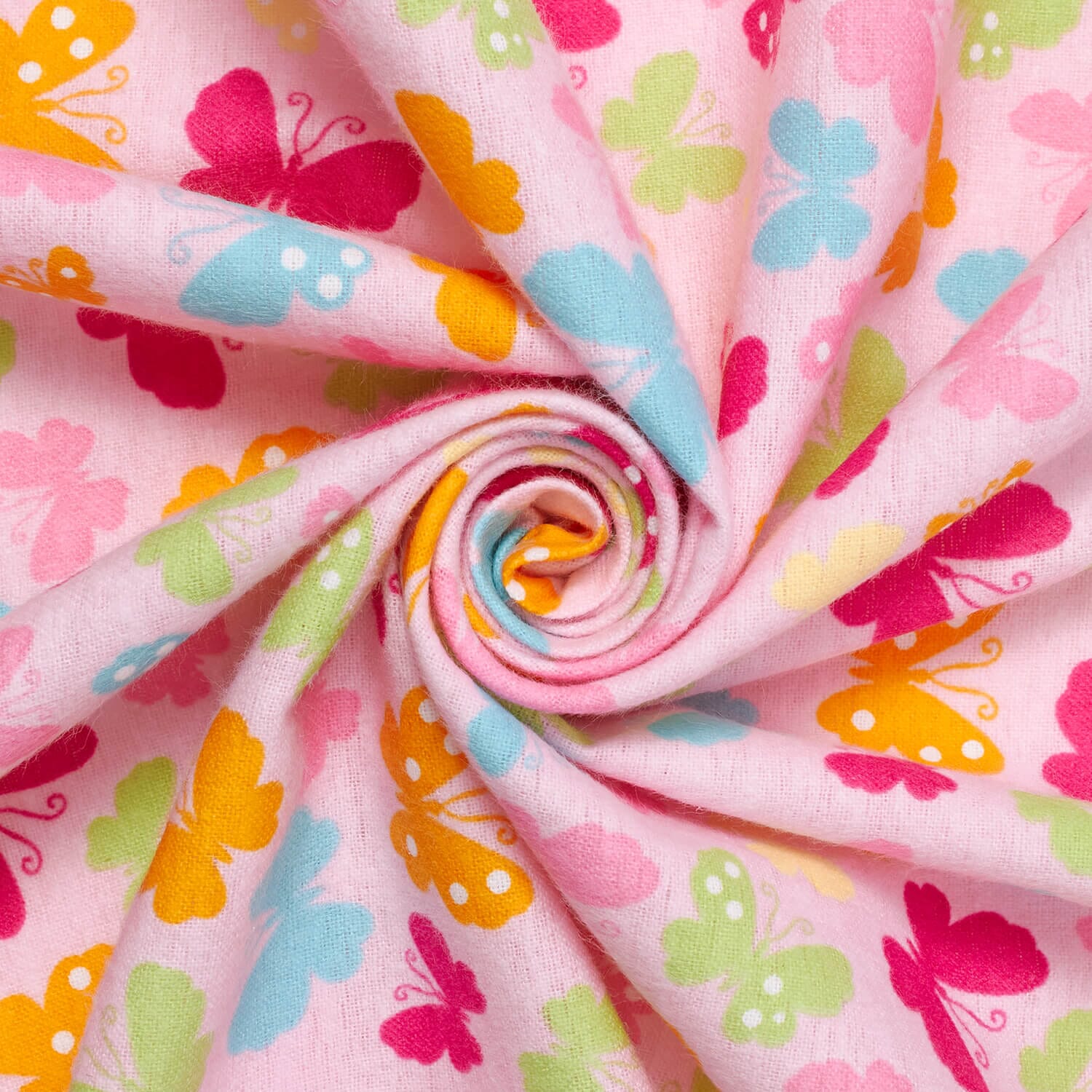 Butterfly Printed Cotton Flannel - Image 3