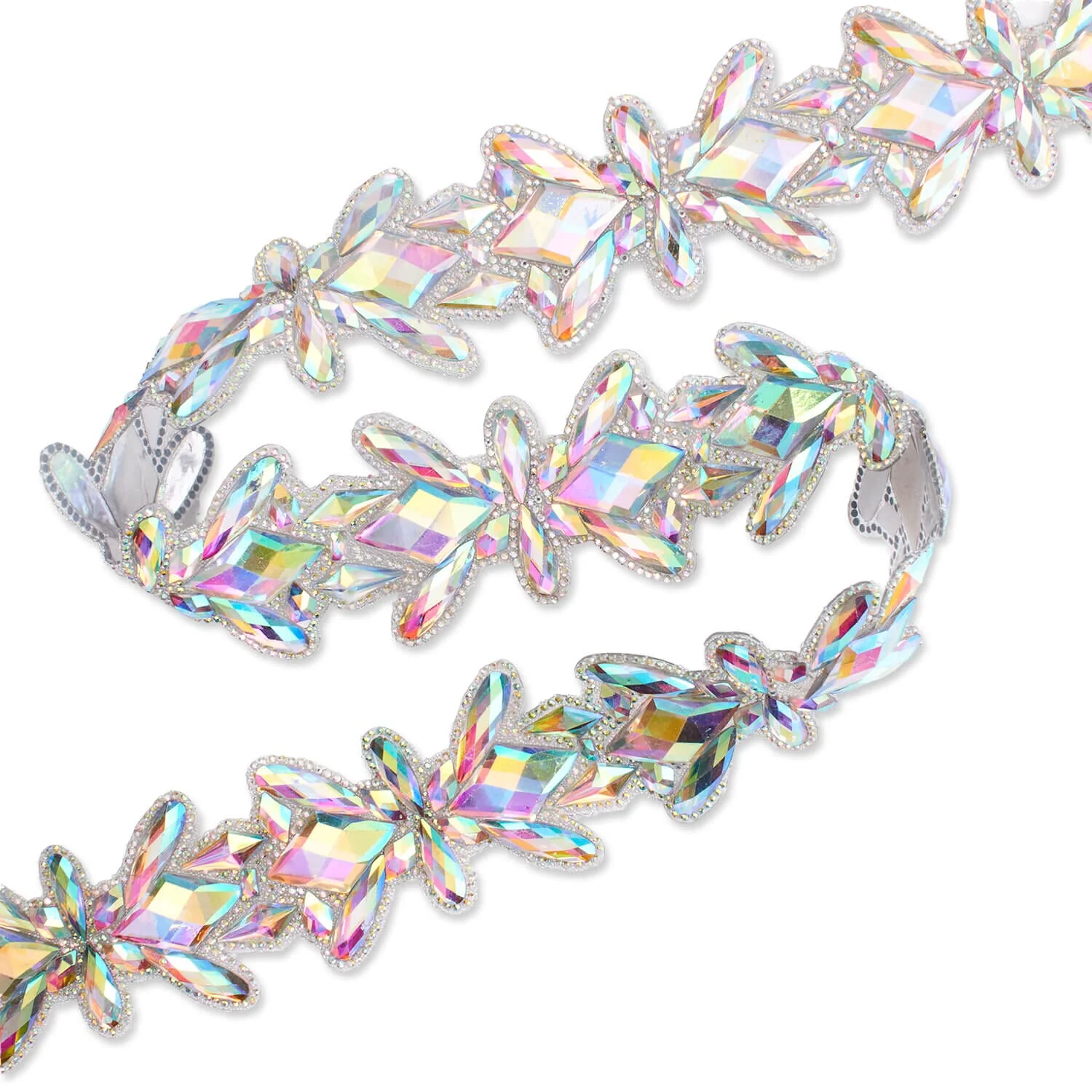 Butterfly Resin Rhinestone Iron On Trim - Image 2