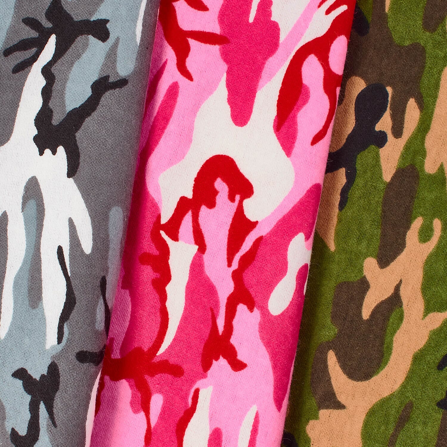 Camouflage Printed Cotton Flannel