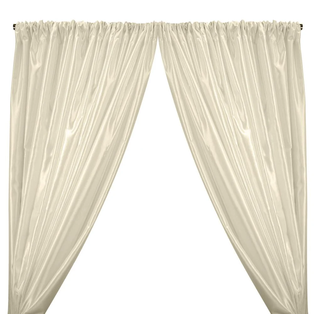 Charmeuse Satin Rod Pocket Curtains - Off White