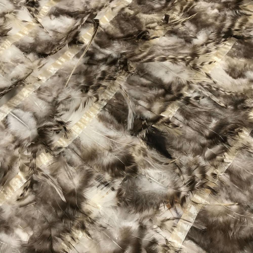 Chicken Feather Trim On Poly Mesh - Image 8