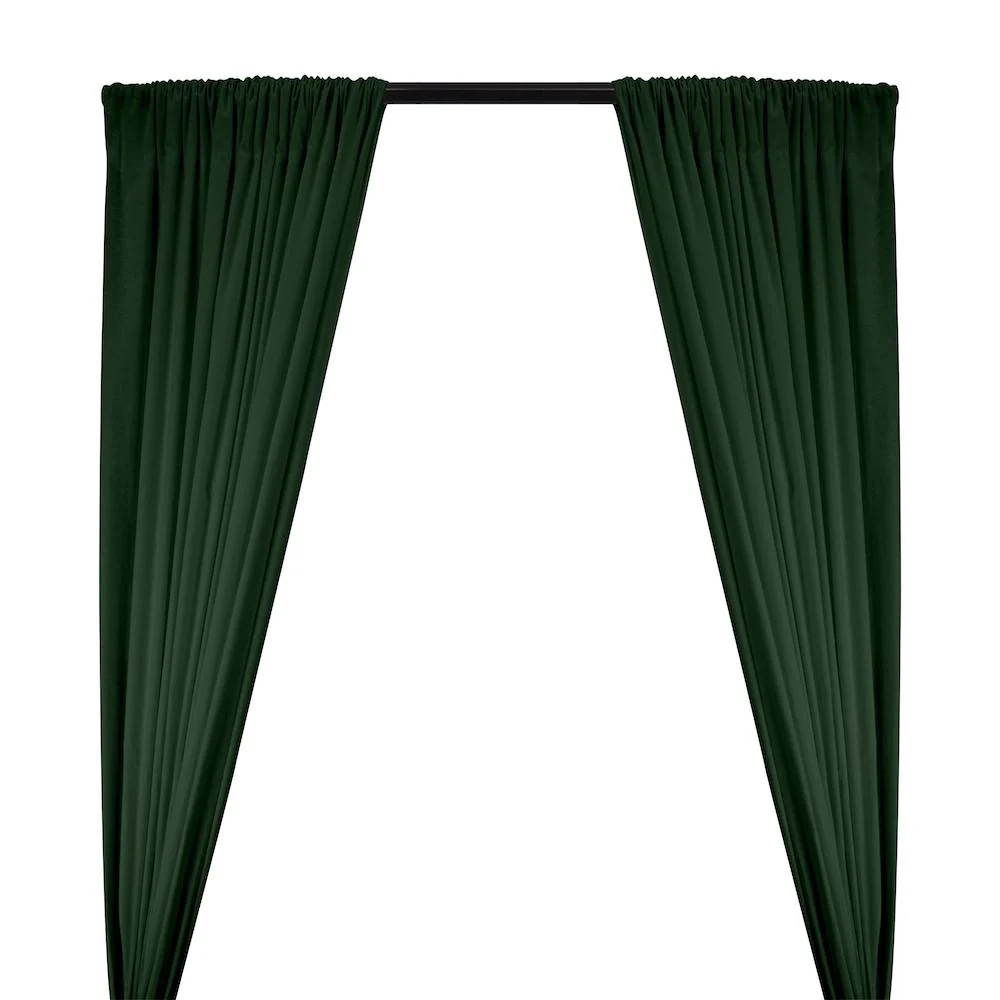 Cotton Flannel Rod Pocket Curtains - Forest Green