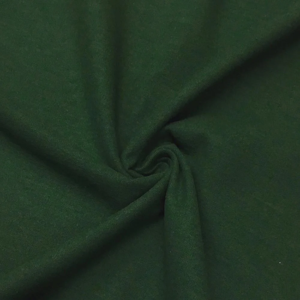 Cotton Flannel Rod Pocket Curtains - Forest Green - Image 3