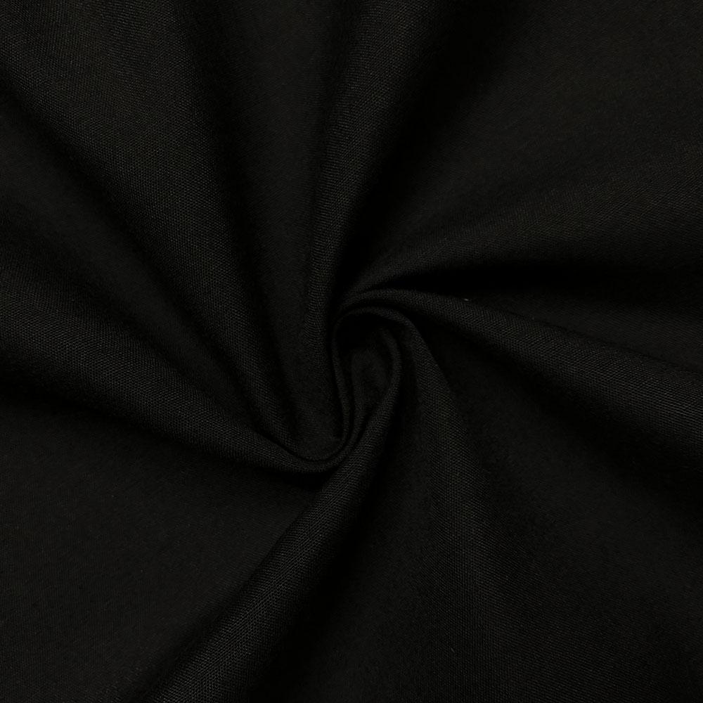 Cotton Polyester Broadcloth Rod Pocket Curtains - Black - Image 3