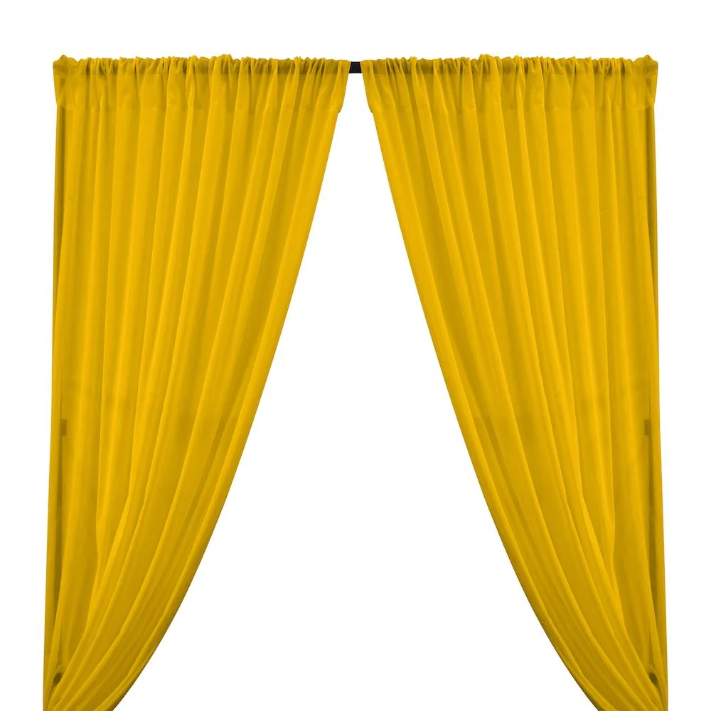 Cotton Voile Rod Pocket Curtains - Sunflower