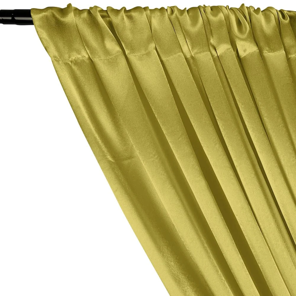 Crepe Back Satin Rod Pocket Curtains - Pistachio - Image 2