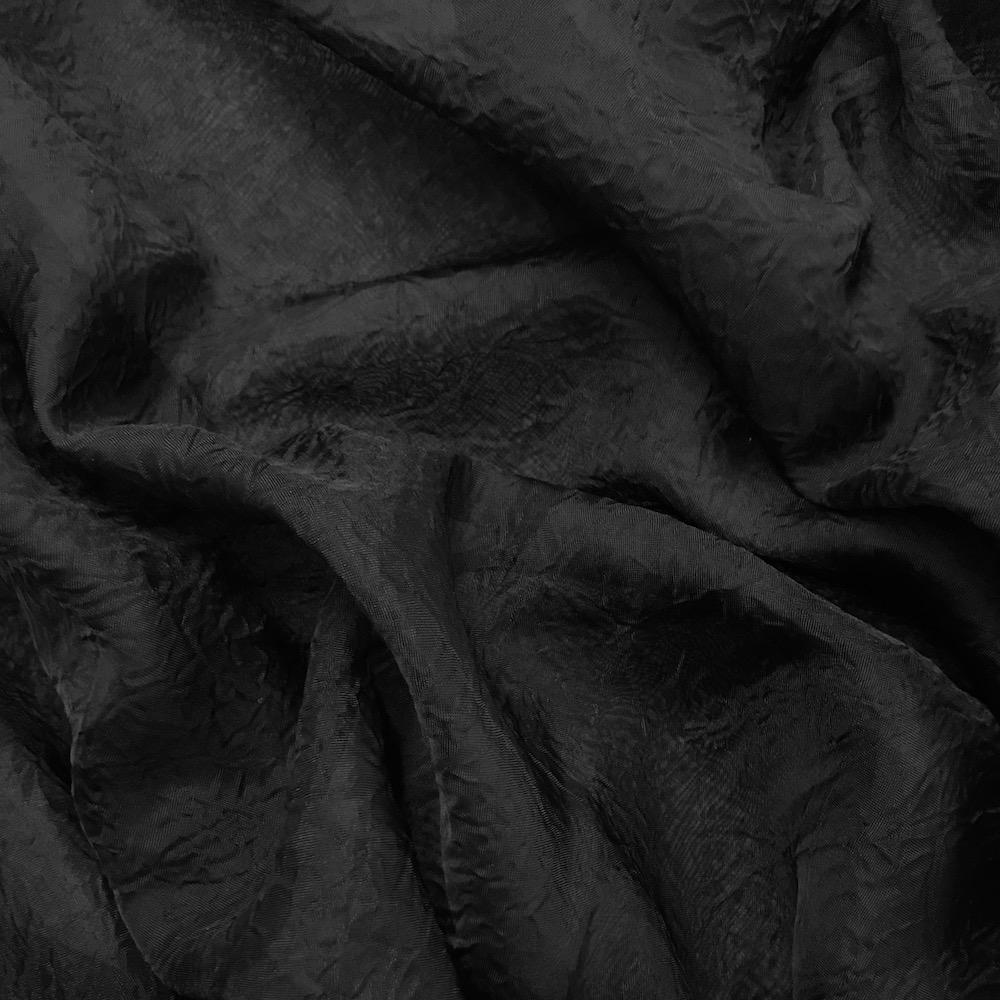 Crushed Sheer Voile Rod Pocket Curtains - Black - Image 3