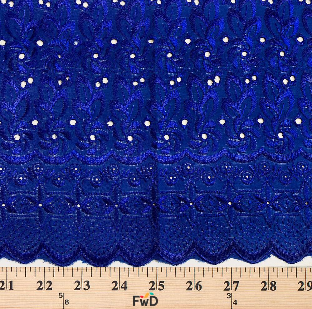 Eyelet Floral Embroidery Fabric - Image 37