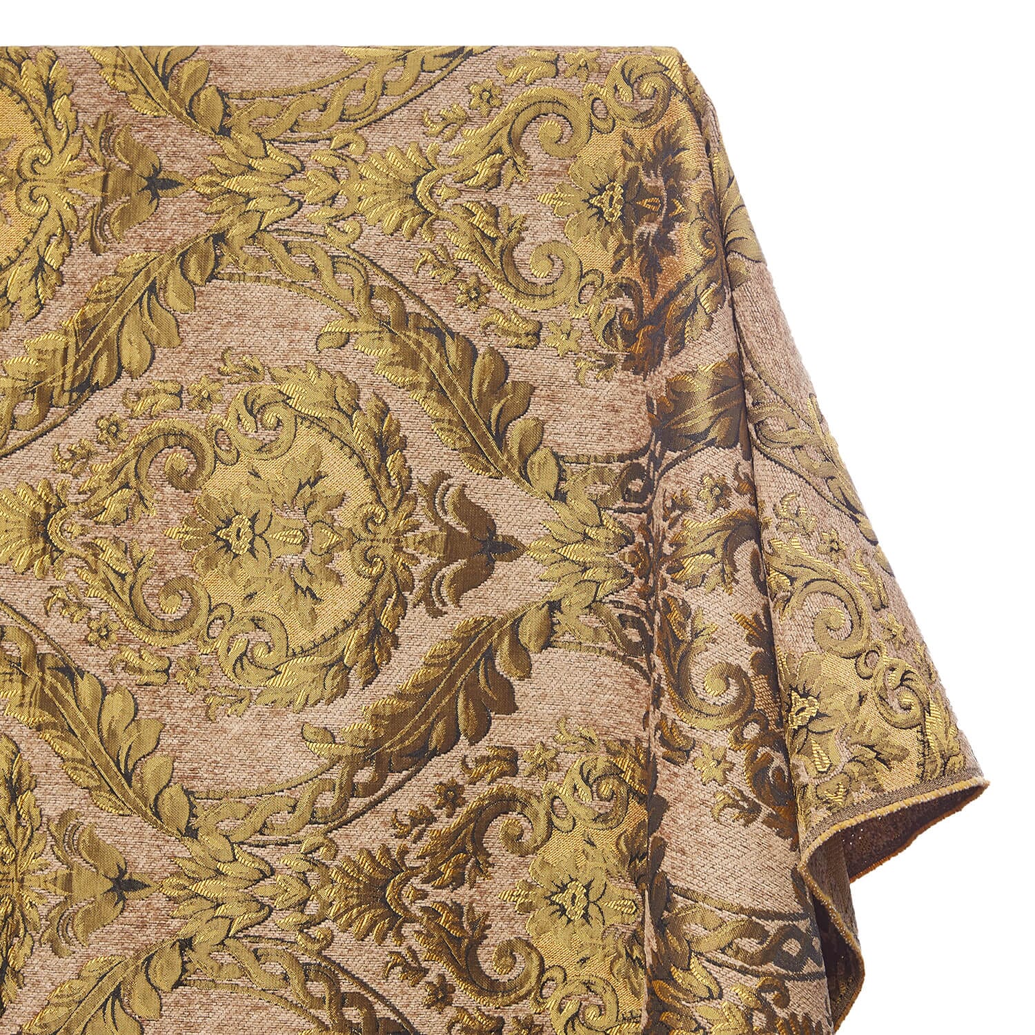 Floral Bloom Two Tone Polyester Rayon Chenille Damask Jacquard - Image 2