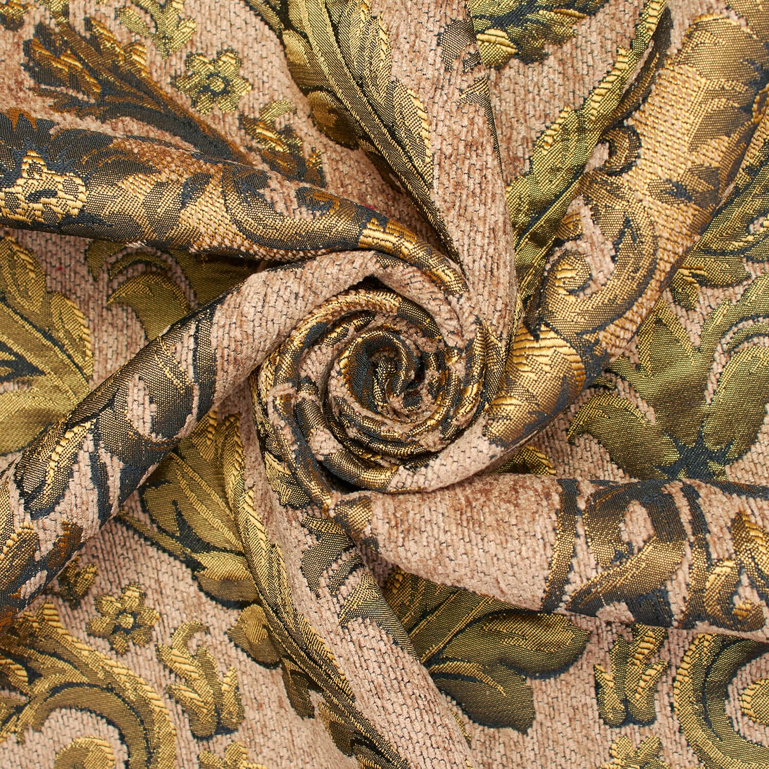 Floral Bloom Two Tone Polyester Rayon Chenille Damask Jacquard - Image 3