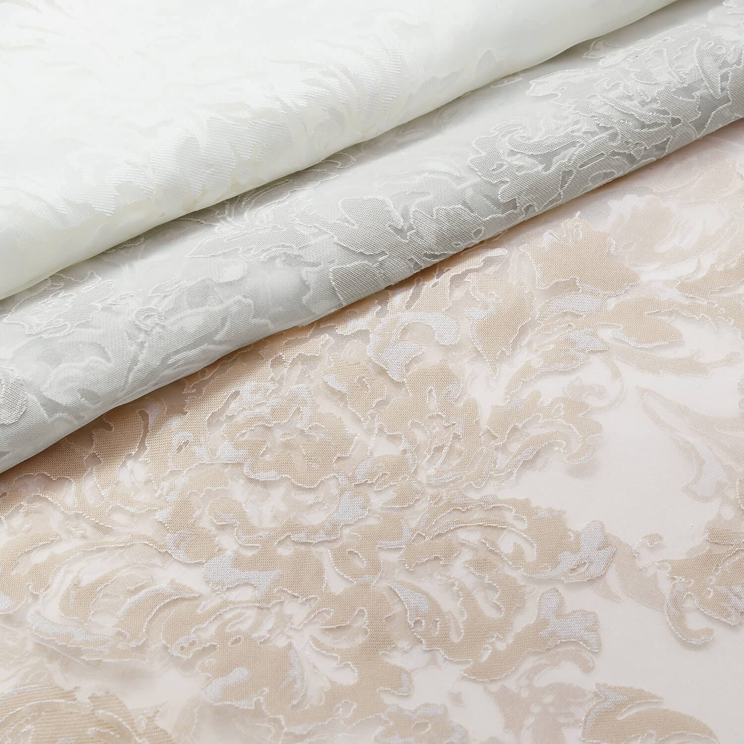 Floral Vine Extra Wide Burnout Polyester Rayon Jacquard On Organza