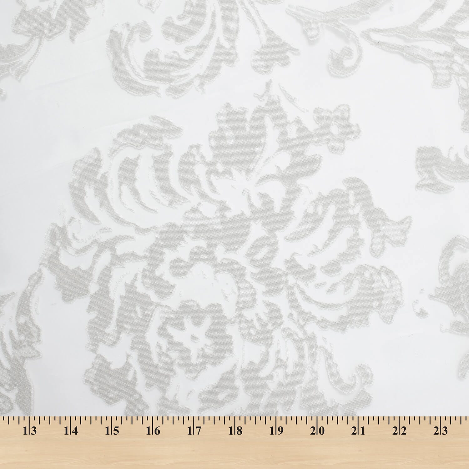 Floral Vine Extra Wide Burnout Polyester Rayon Jacquard On Organza - Image 10