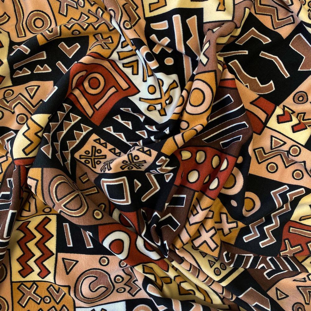 Geometric African Print DTY Brushed (6-3) - Image 3