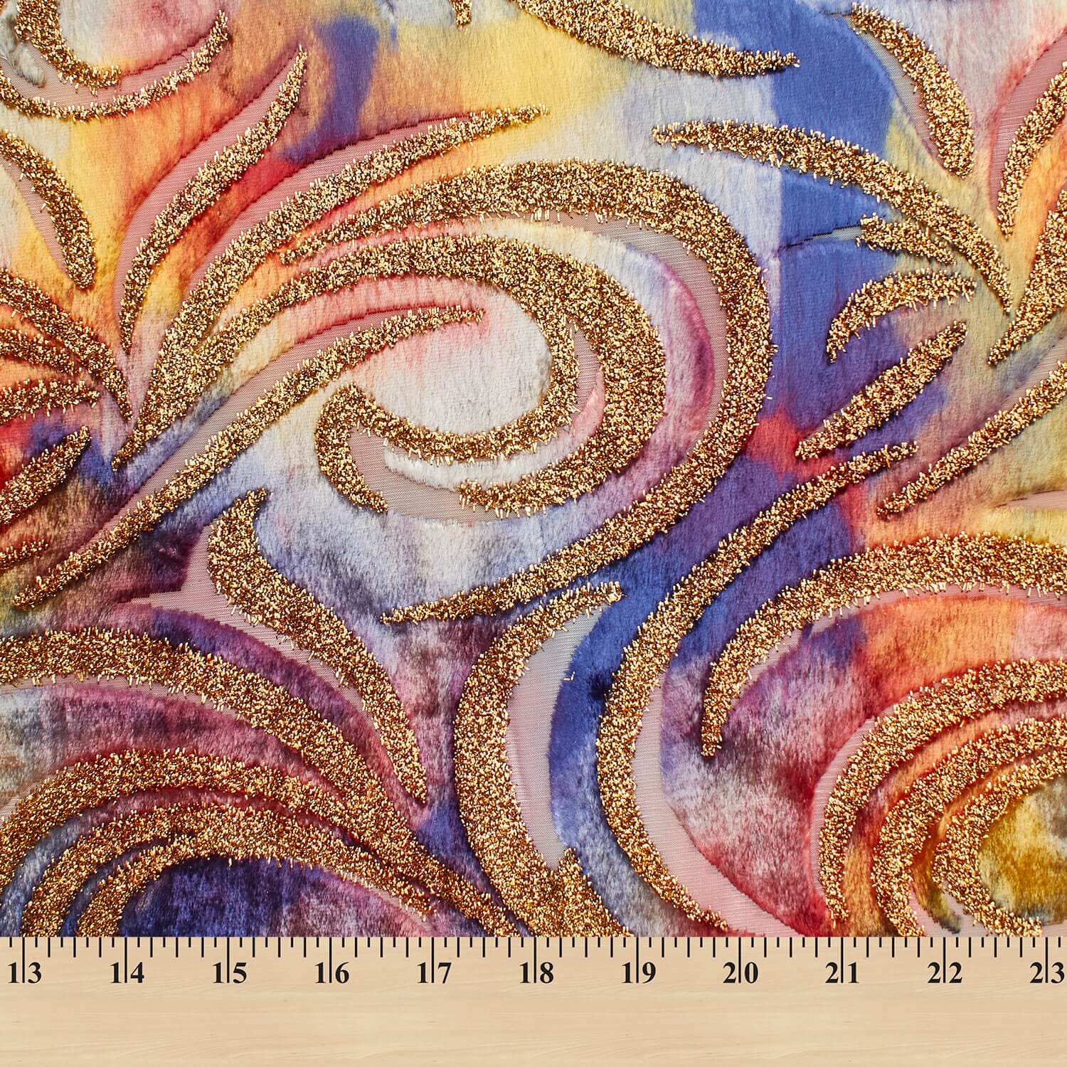 Geometric Metallic Velvet Burnout On Mesh - Image 9