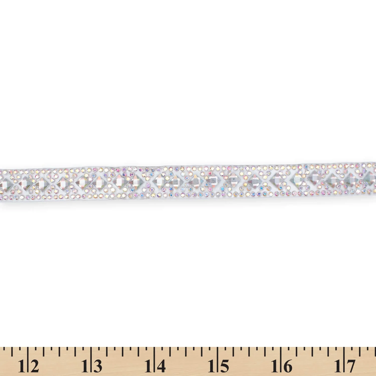 Geometric Rhombus Diamond Resin Rhinestone Iron On Trim - Image 4