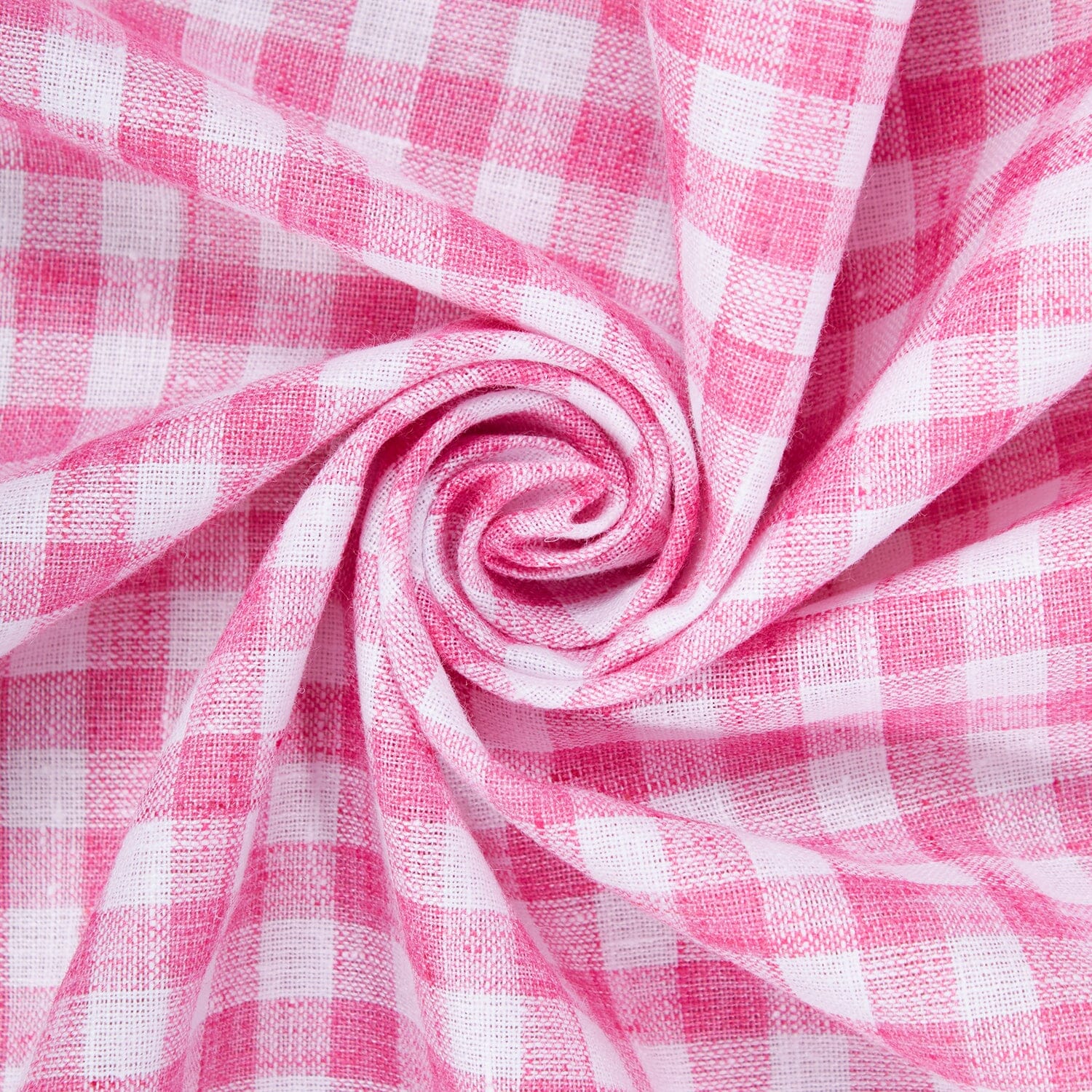 Gingham Check Linen-Look - Image 6