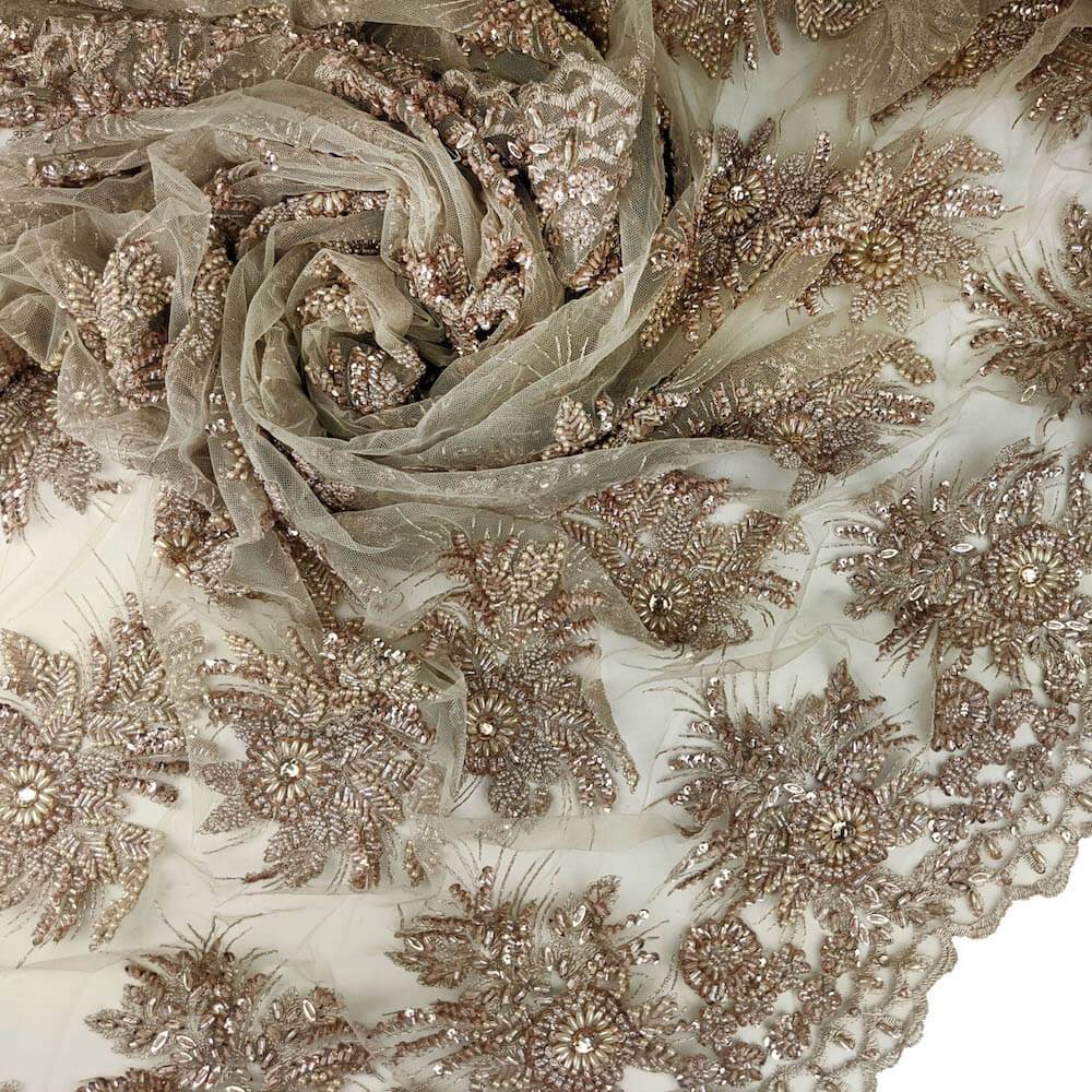 Gloriosa Bridal Lace Beaded Fabric - Image 15