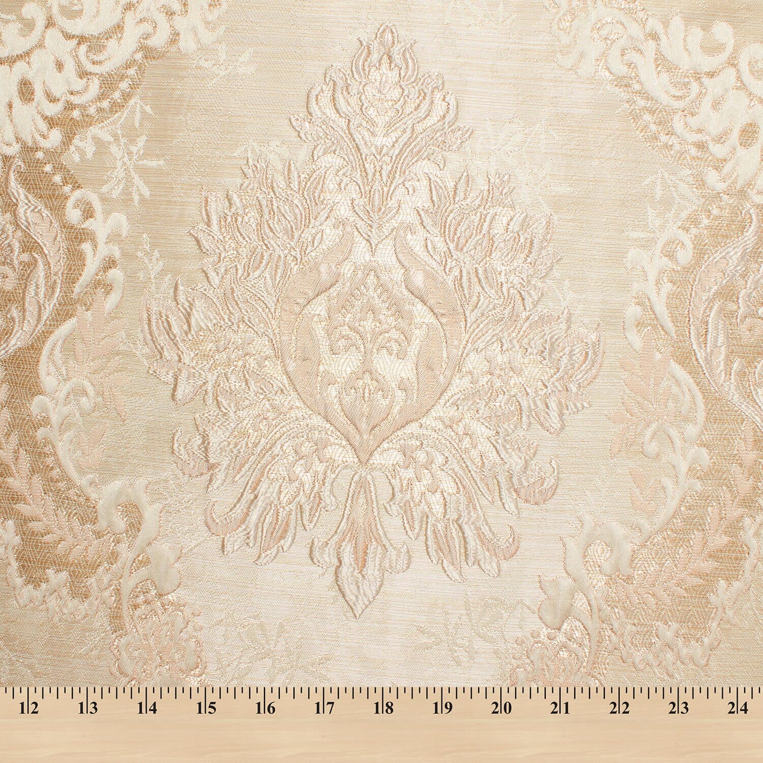 Grand Extra Wide Metallic Damask Upholstery Jacquard - Image 5