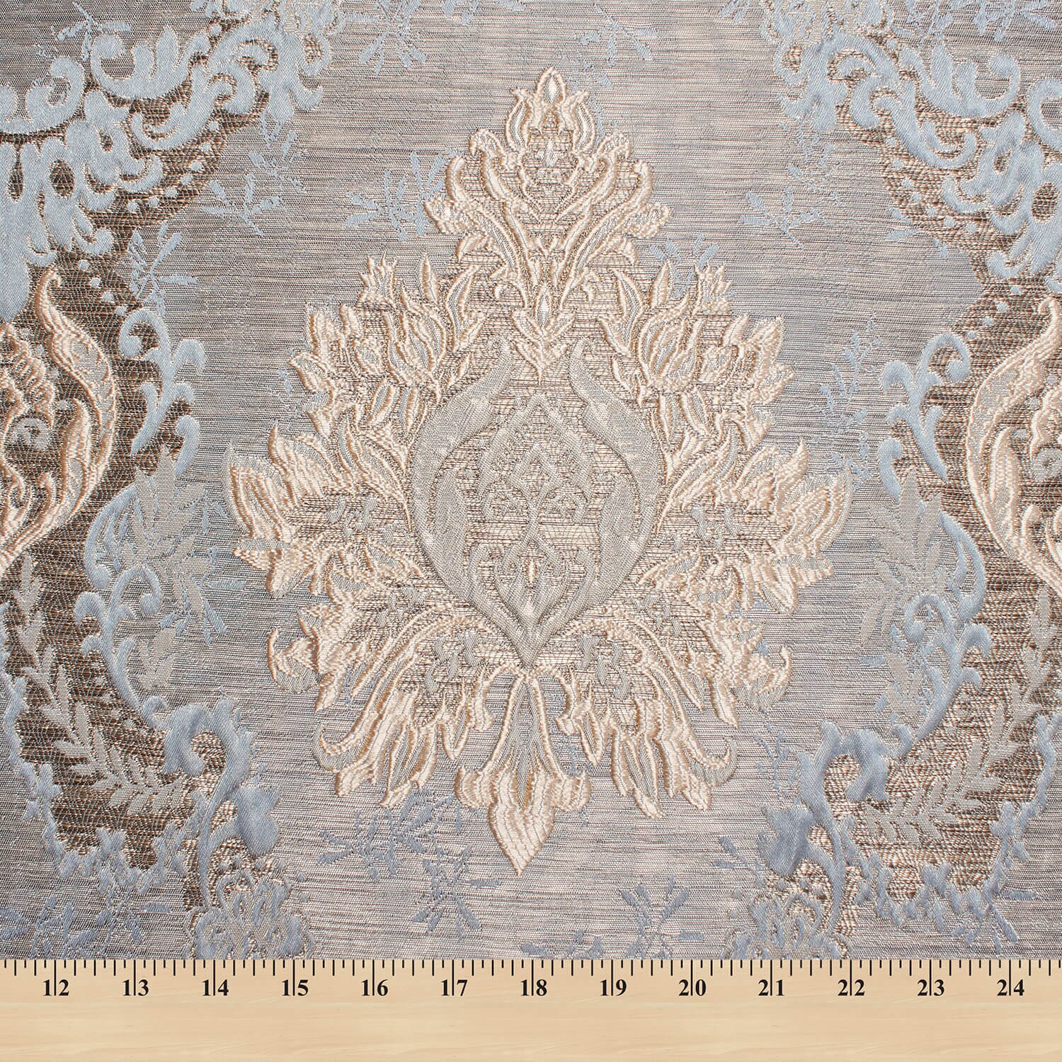 Grand Extra Wide Metallic Damask Upholstery Jacquard - Image 9