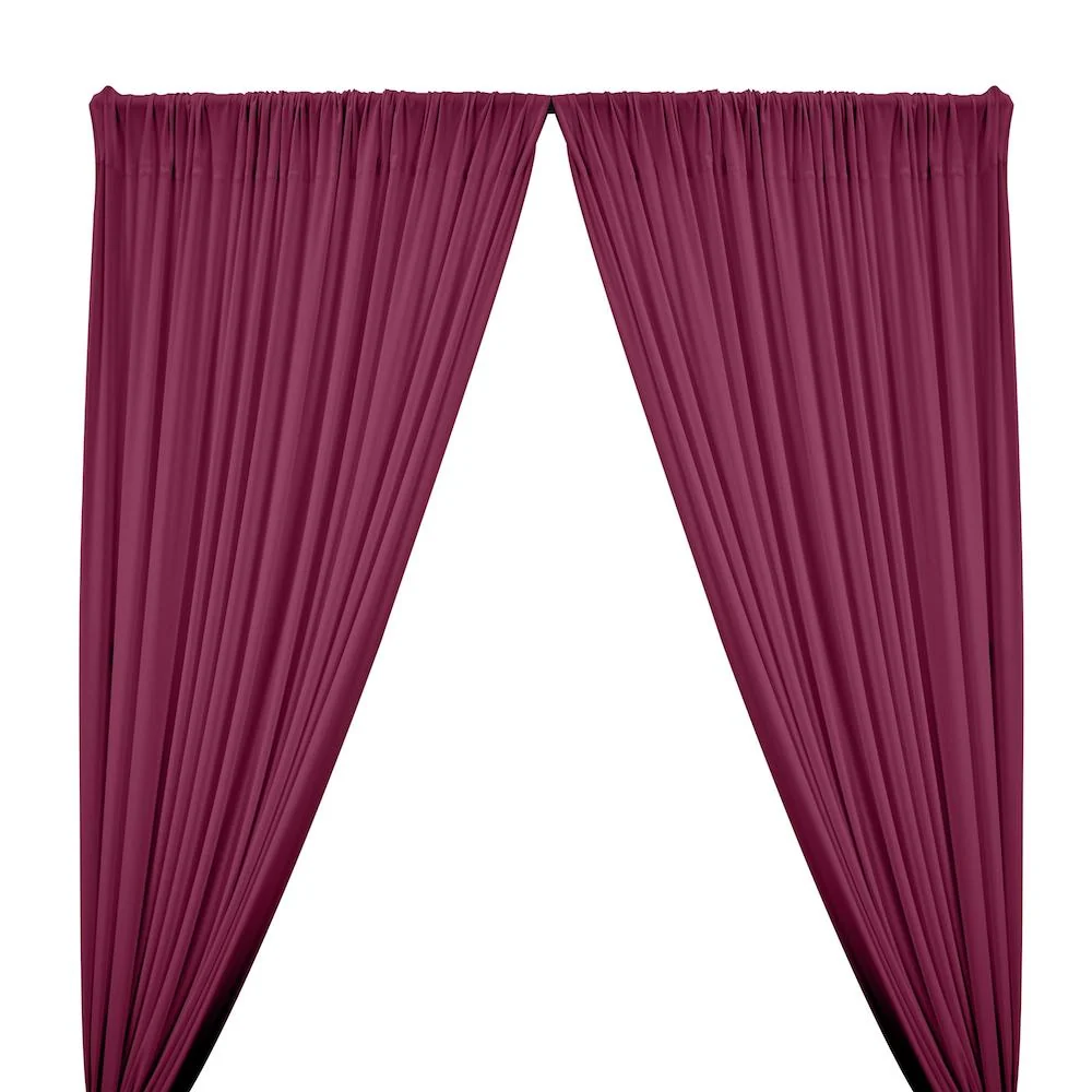 ITY Knit Stretch Jersey Rod Pocket Curtains - Magenta