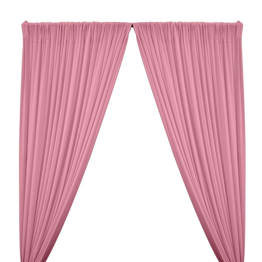 ITY Knit Stretch Jersey Rod Pocket Curtains - Pink