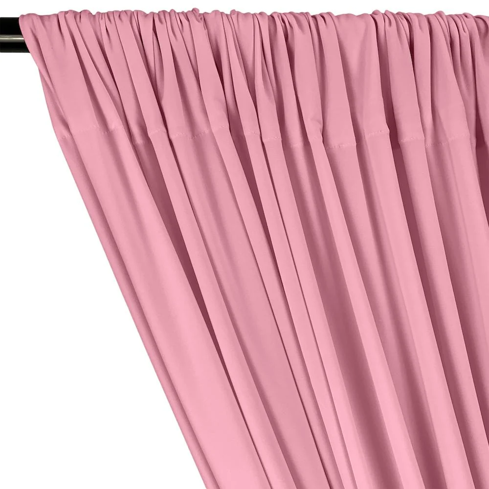 ITY Knit Stretch Jersey Rod Pocket Curtains - Pink - Image 2