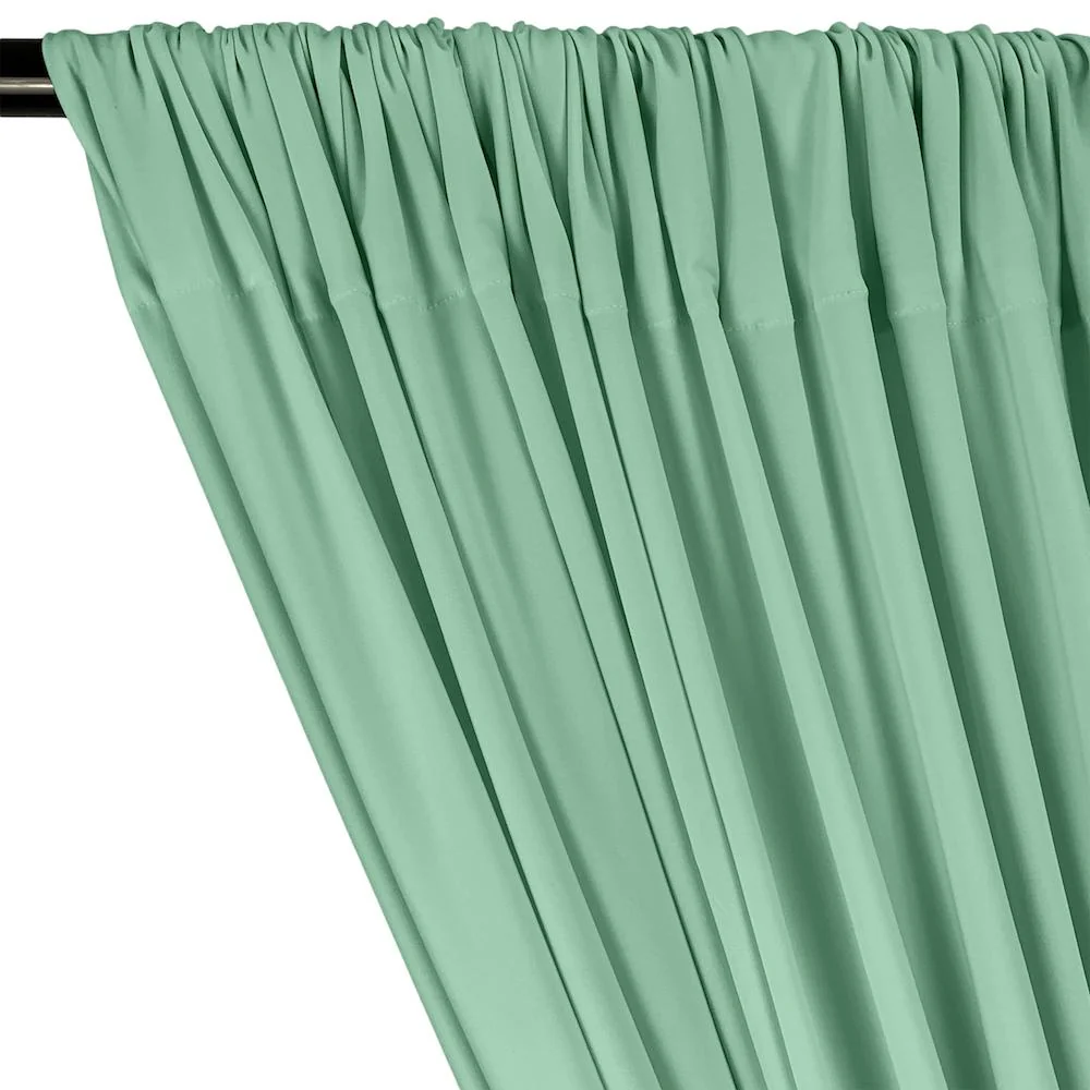 ITY Knit Stretch Jersey Rod Pocket Curtains - Seafoam - Image 2