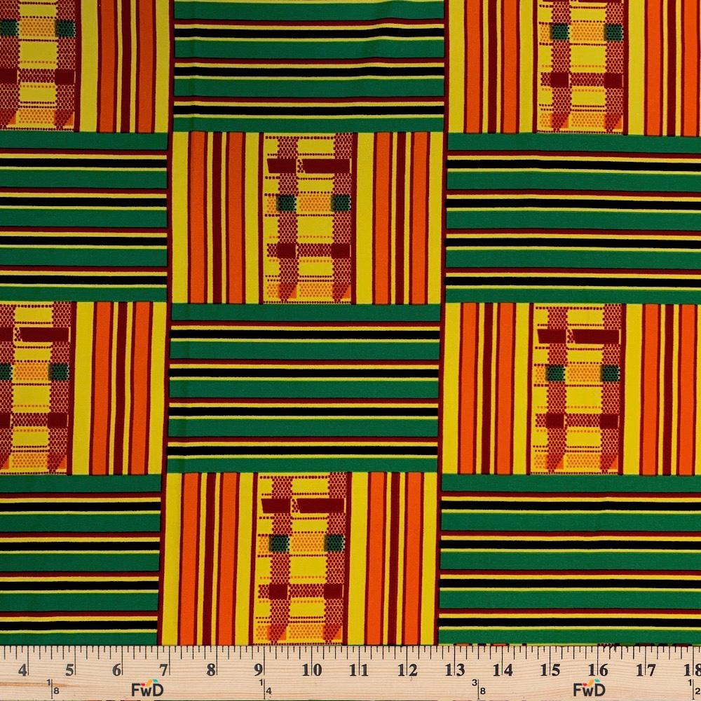 Kente African Print DTY Brushed (20-2) - Image 2