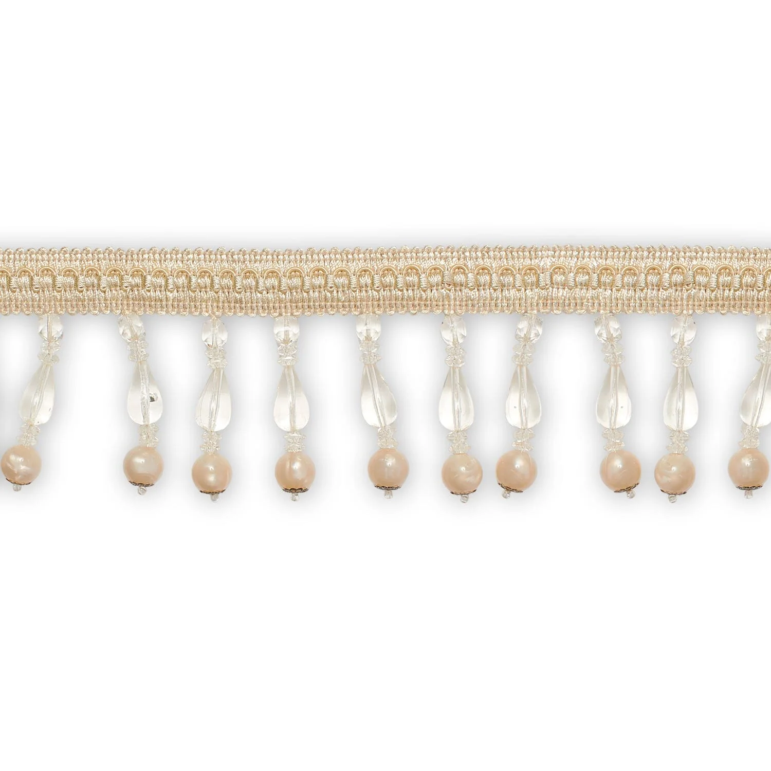 Large Teardrop Beaded Rhinestone Tassel Fringe Trim - Image 5