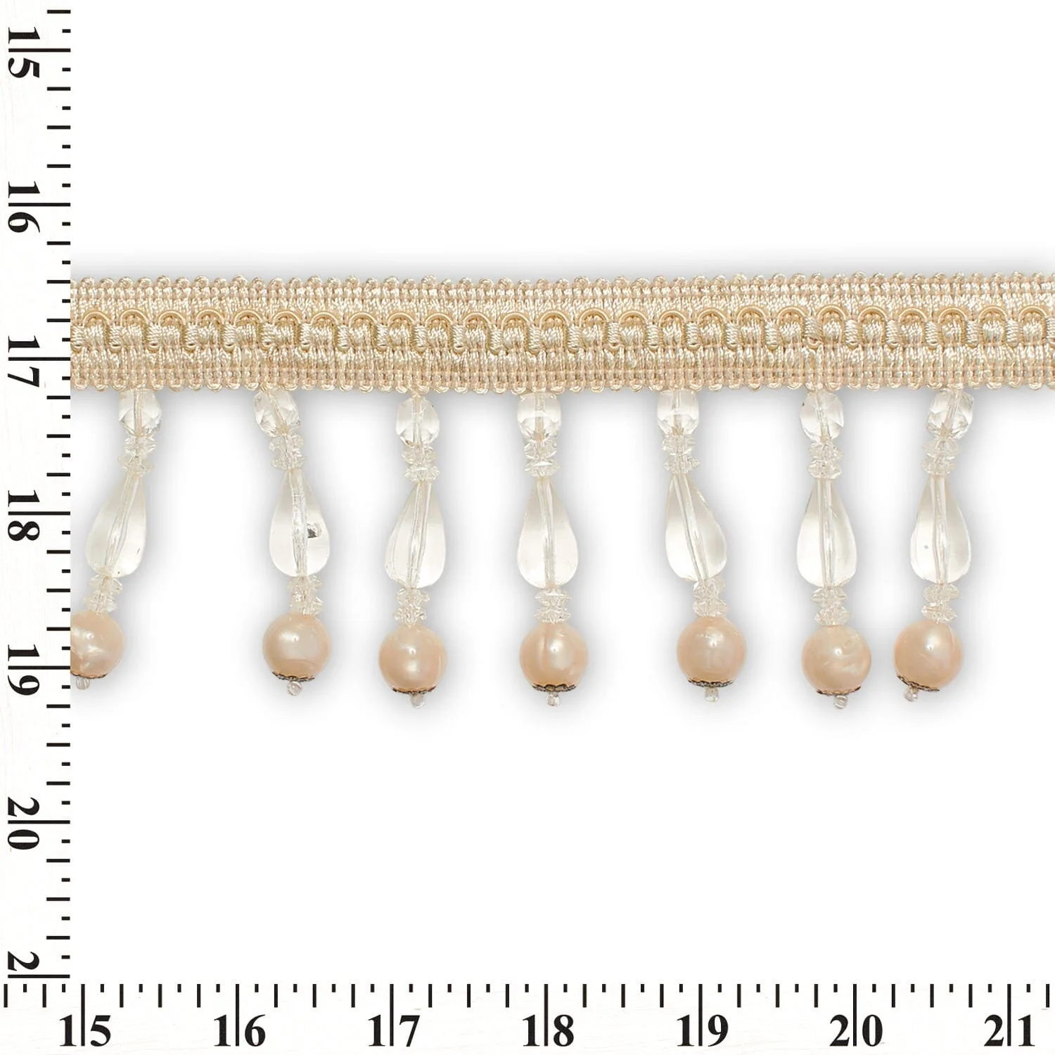 Large Teardrop Beaded Rhinestone Tassel Fringe Trim - Image 7