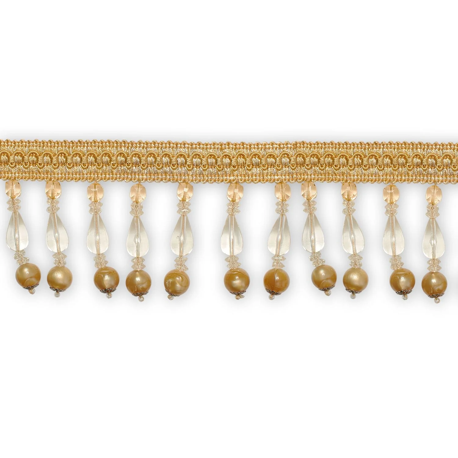 Large Teardrop Beaded Rhinestone Tassel Fringe Trim - Image 8