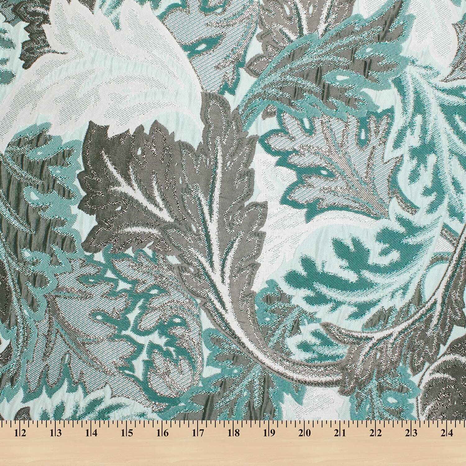 Leafy Extra Wide Metallic Upholstery Jacquard - Image 13
