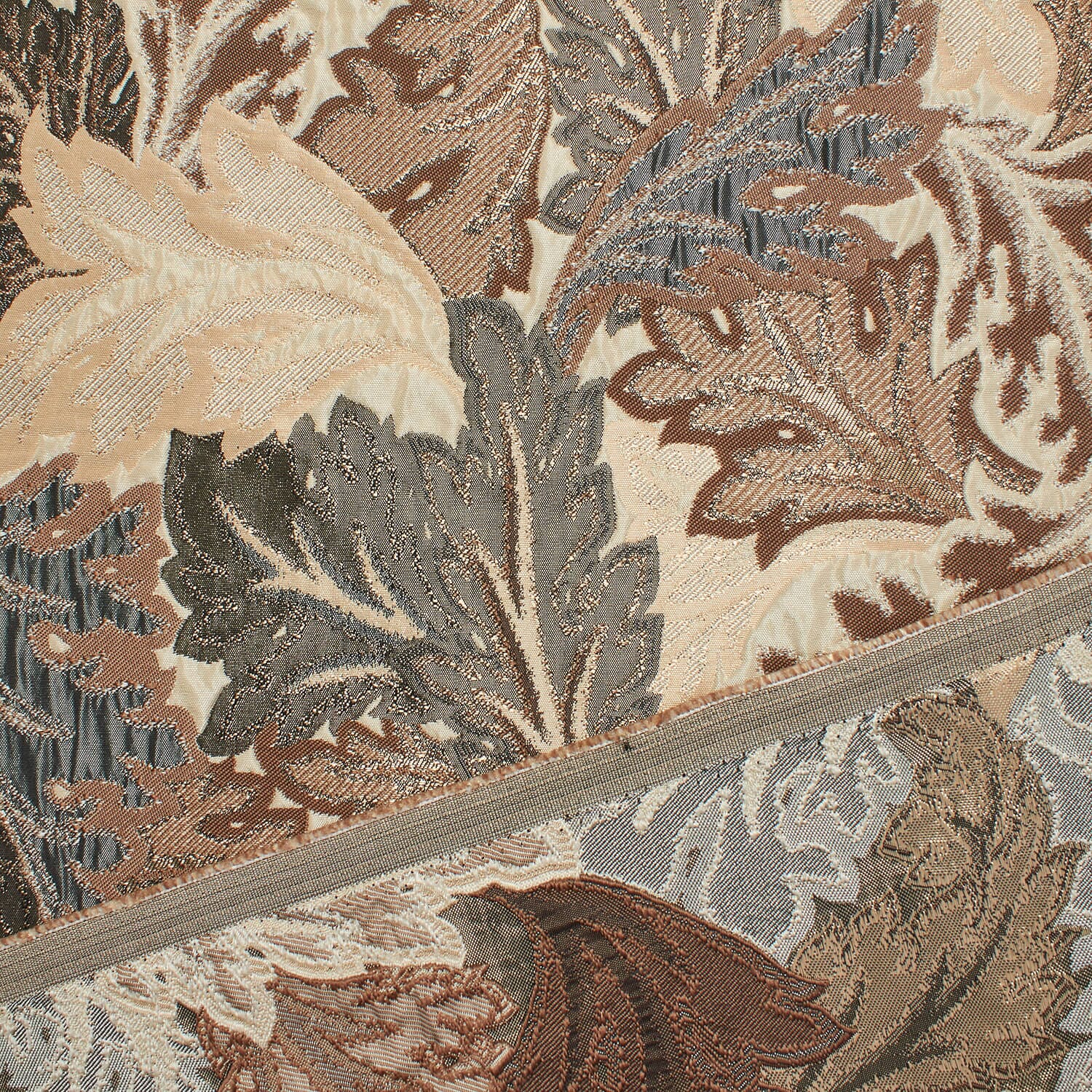 Leafy Extra Wide Metallic Upholstery Jacquard - Image 8