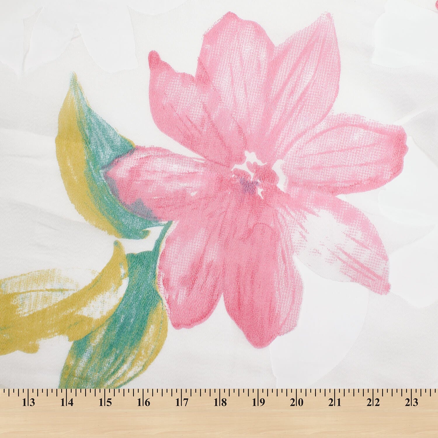 Leafy Flower Extra Wide Burnout Polyester Rayon Jacquard On Voile - Image 7