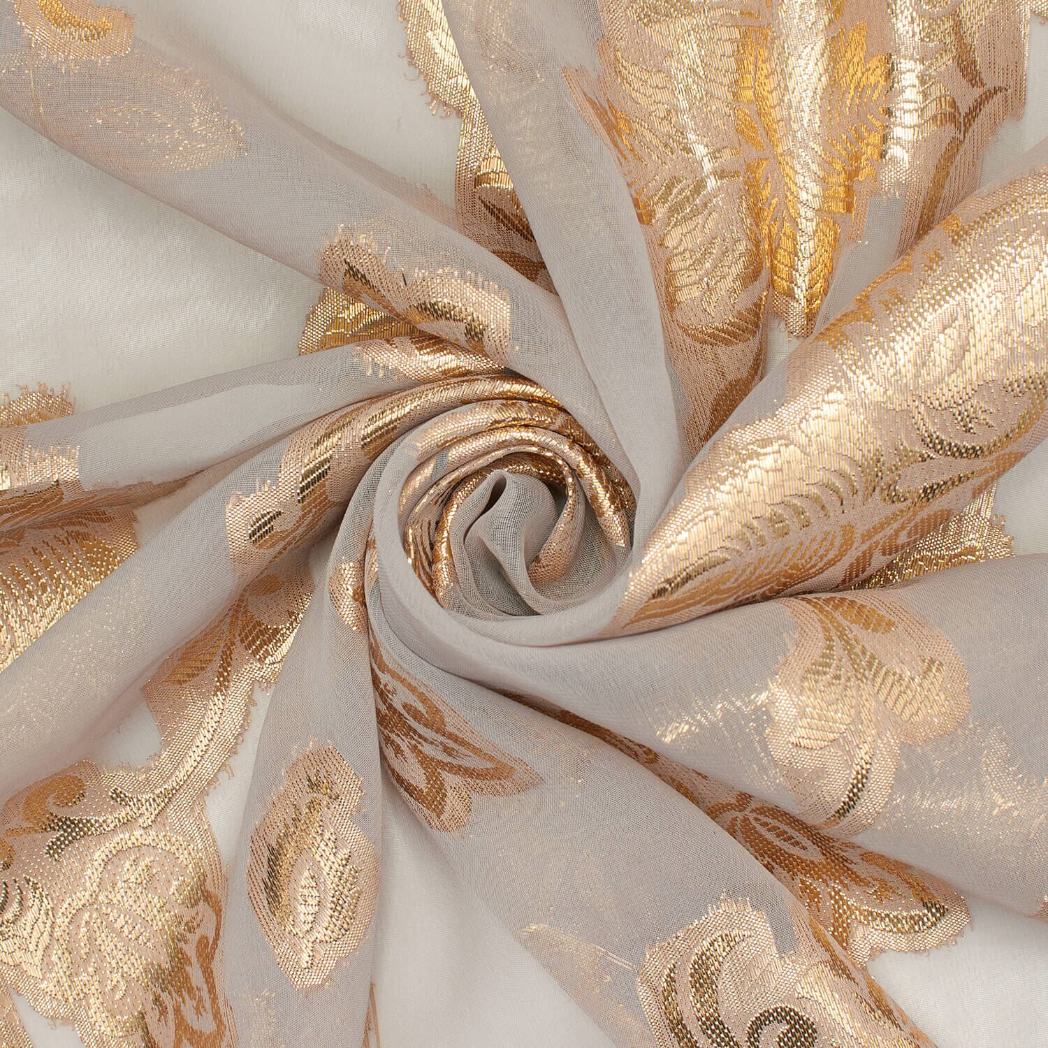 Leafy Vine Metallic Embroidered Chiffon - Image 15