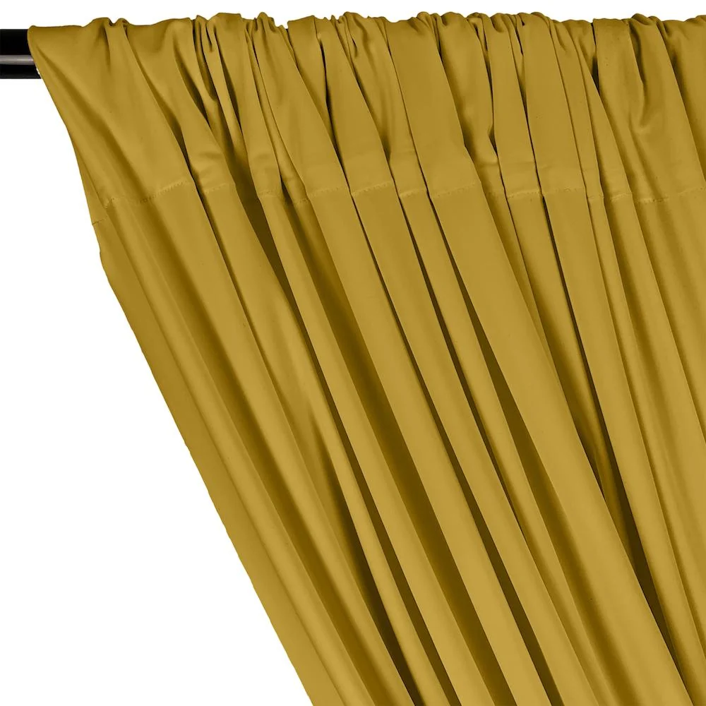 Matte Milliskin Rod Pocket Curtains - Gold - Image 2