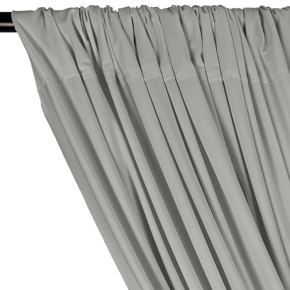 Matte Milliskin Rod Pocket Curtains - Silver - Image 2
