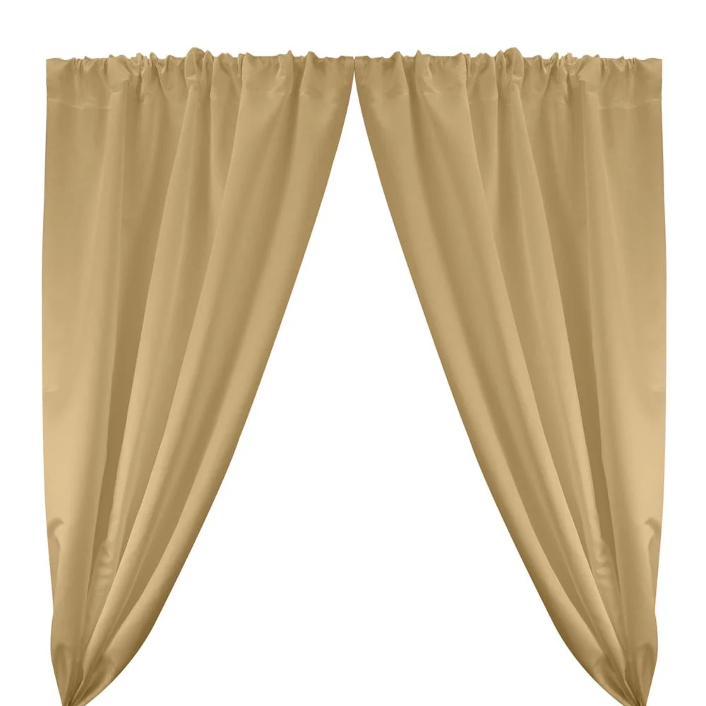 Matte Satin (Peau de Soie) Rod Pocket Curtains - Champagne