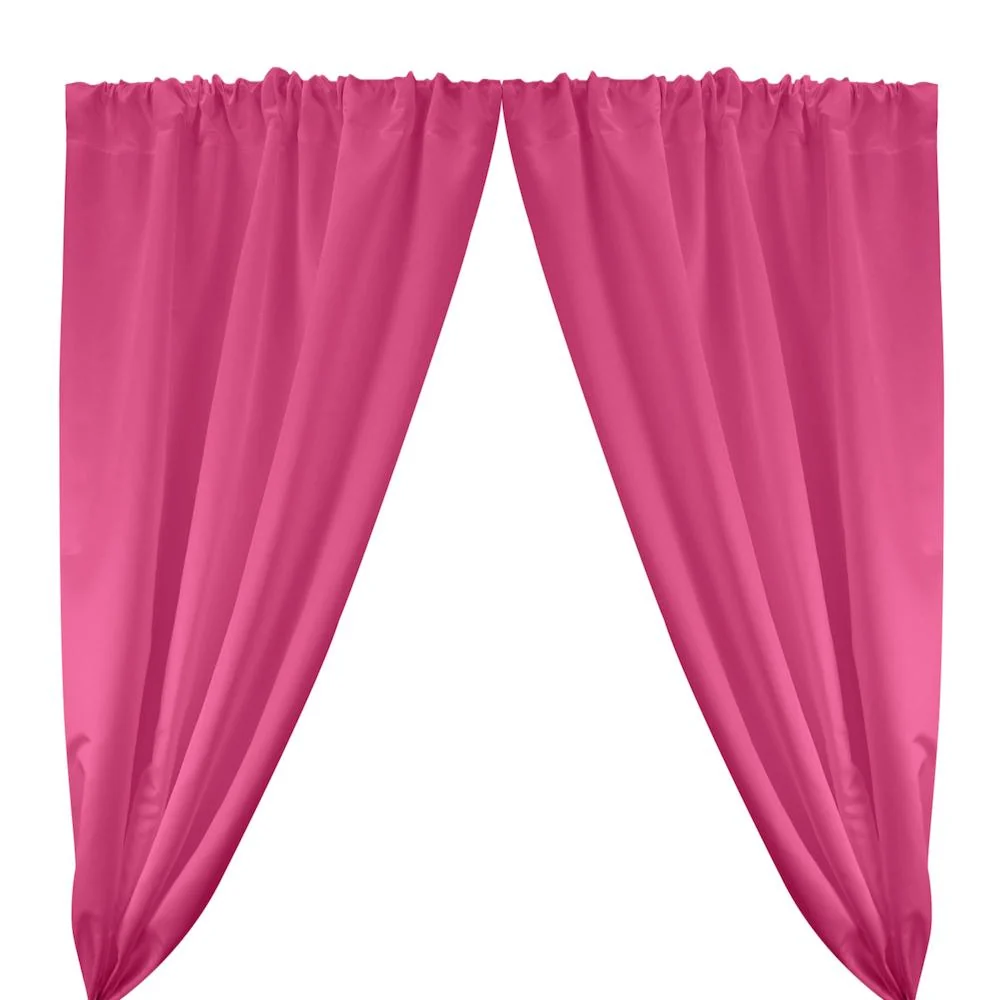 Matte Satin (Peau de Soie) Rod Pocket Curtains - Magenta