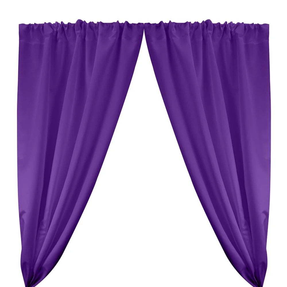 Matte Satin (Peau de Soie) Rod Pocket Curtains - Purple