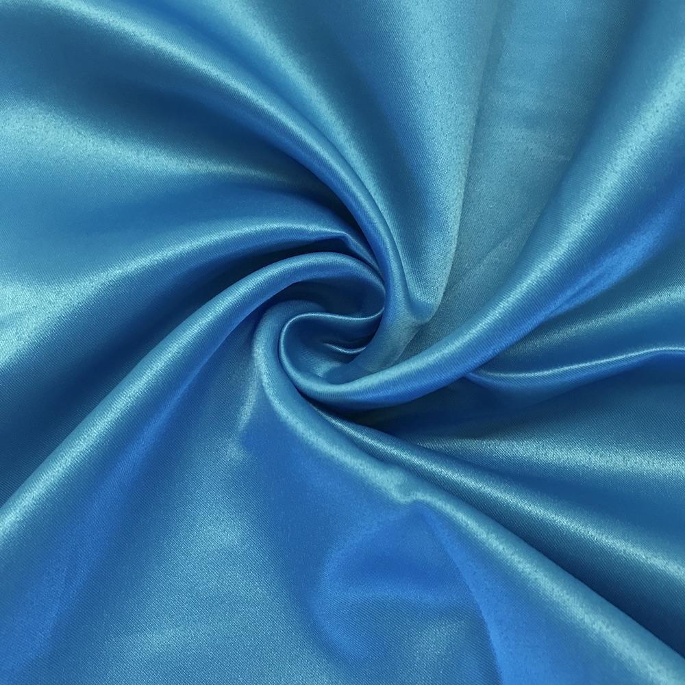 Matte Satin (Peau de Soie) Rod Pocket Curtains - Turquoise - Image 3
