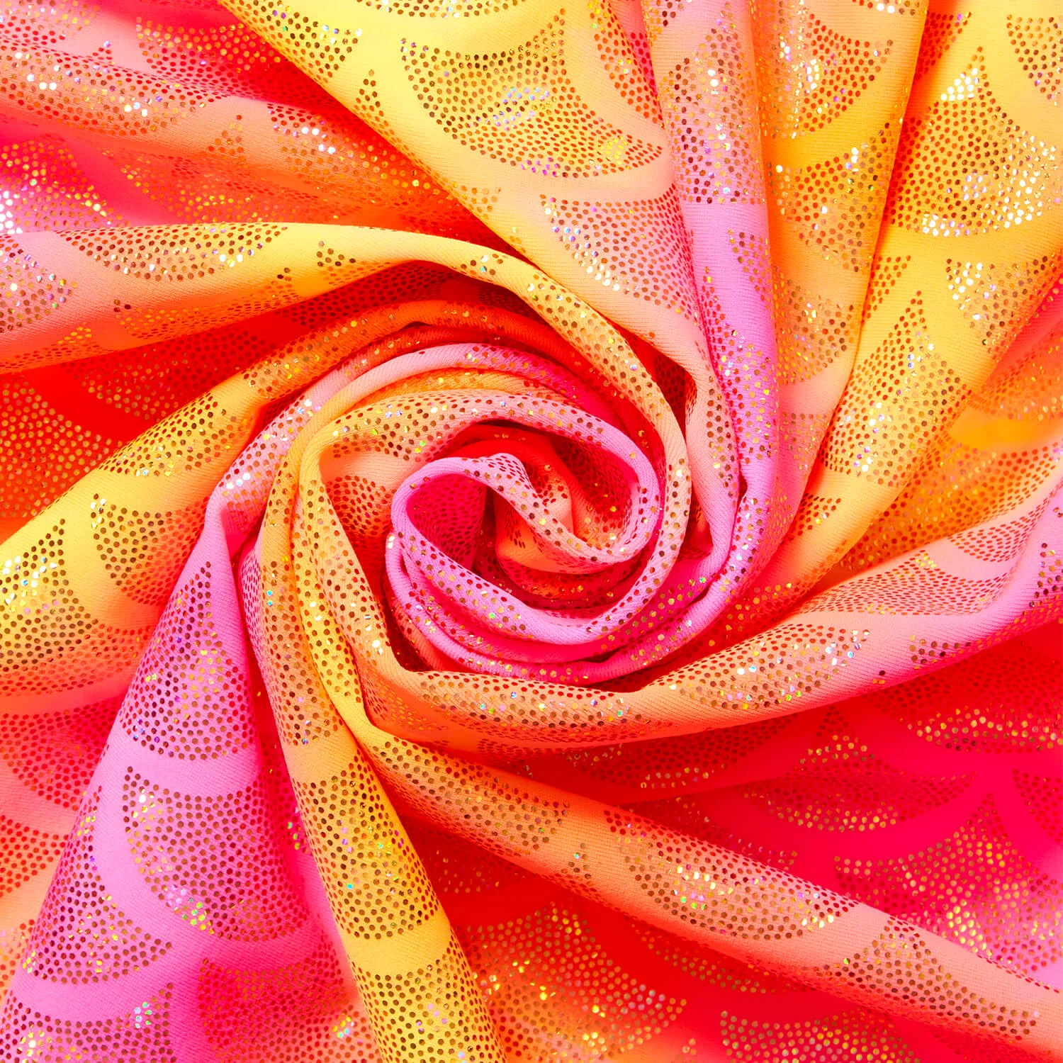 Mermaid Scale Hologram Tricot Foil Fabric - Image 2